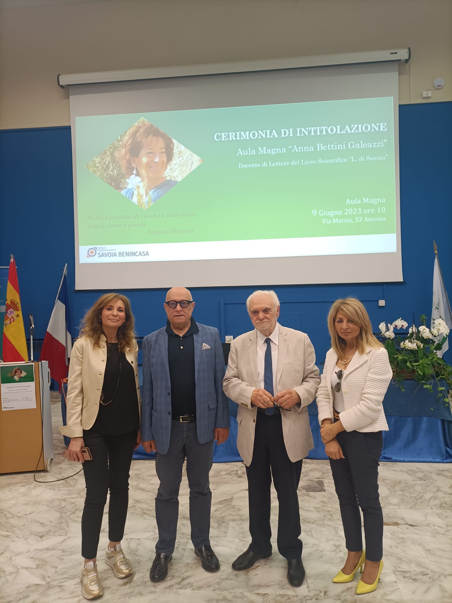 L'AULA MAGNA INTITOLATA AD ANNA BETTINI GALEAZZI